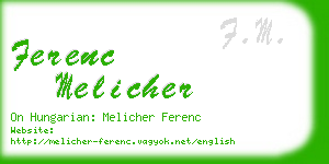 ferenc melicher business card